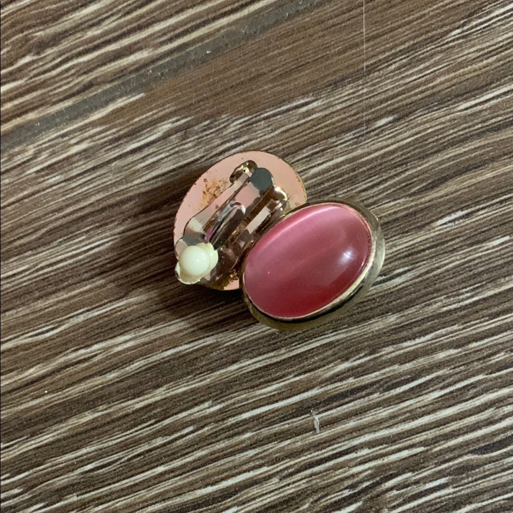 Elegant Pink and Gold Statement Earrings